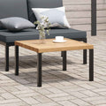 Mesa De Centro De Jardín Aluminio Negro 65X65X40 Cm