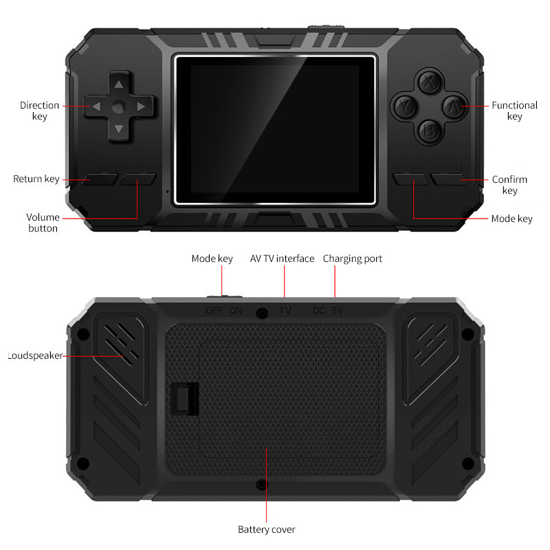 Consola de juegos portátil retro de 8 bits con pantalla LCD de 3 pulgadas